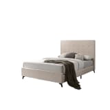Letto matrimoniale moderno in tessuto beige 140x200cm AMBASSADOR