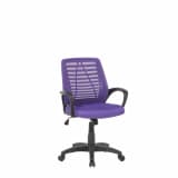 Silla de oficina, Giratoria, Malla transpirable, Violeta, MAYOR