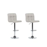 Lot de 2 chaises de bar réglables beiges MARION