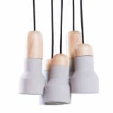 Lámpara de techo, Concreto, Gris y marrón, 5 Focos, APURE
