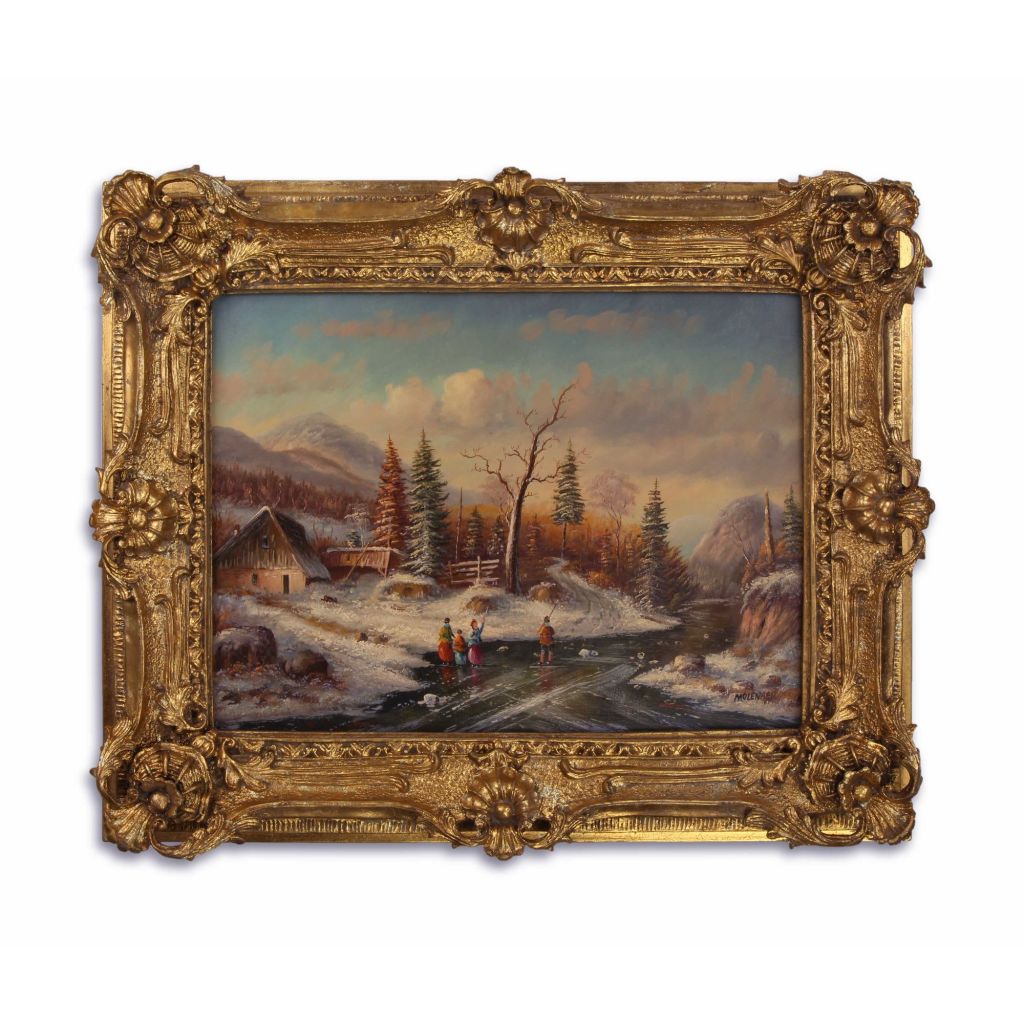 Not Specified Olieverf Schilderij Winter Landschap Frame Size 44 Cm X 54 Cm Com huismerk kopen in de aanbieding Not Specified Olieverf Schilderij Winter Landschap Frame Size 44 Cm X 54 Cm Com huismerk kopen in de aanbieding