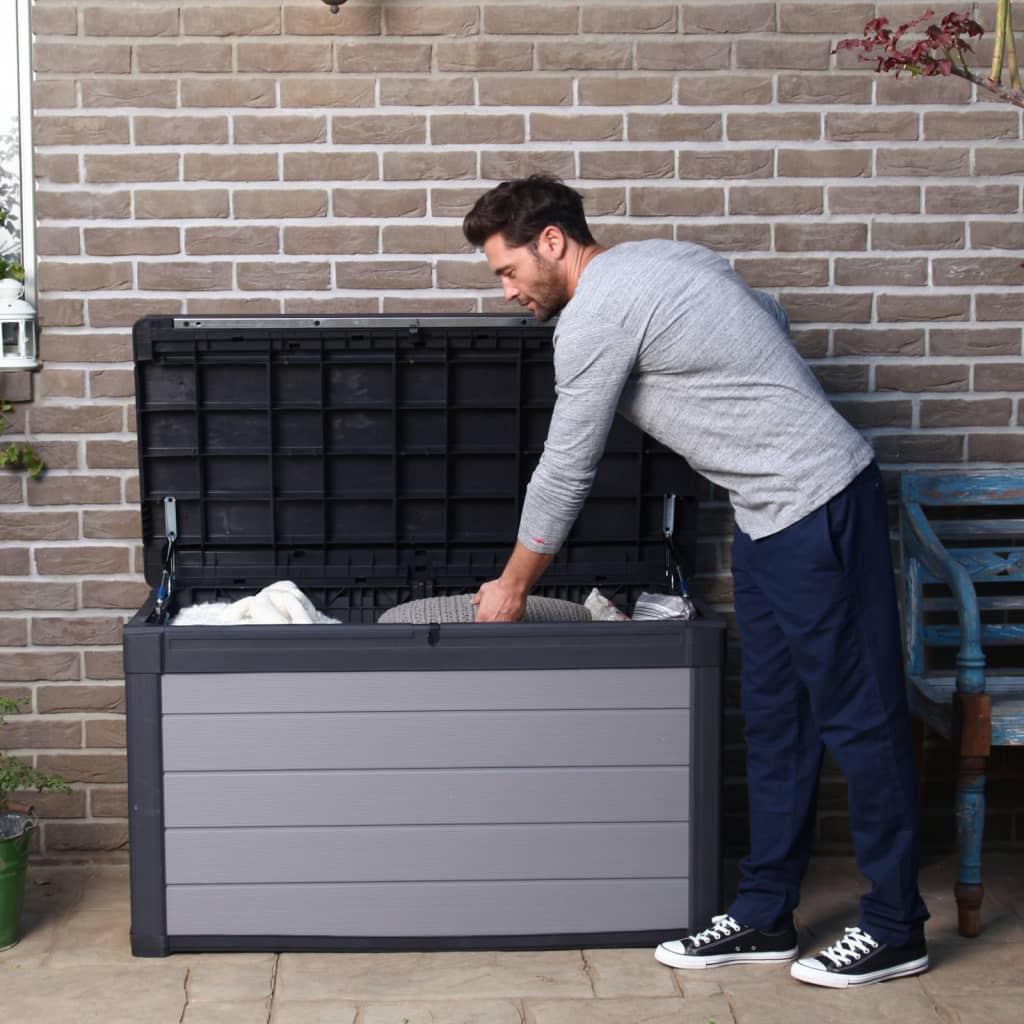 Keter Boîte de rangement de jardin Premier 380 L Gris