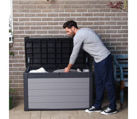 Keter Boîte de rangement de jardin Premier 380 L Gris