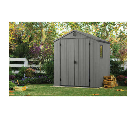 Keter Garden Shed Darwin 66 Grey | vidaXL.ie