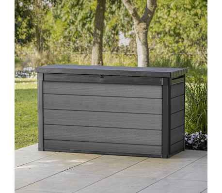 Keter Outdoor Storage Box Grey Polypropylene Large Outdoor Storage Box