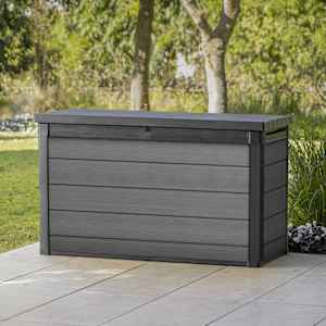 Keter Outdoor Storage Box Grey Polypropylene Large Outdoor Storage Box
