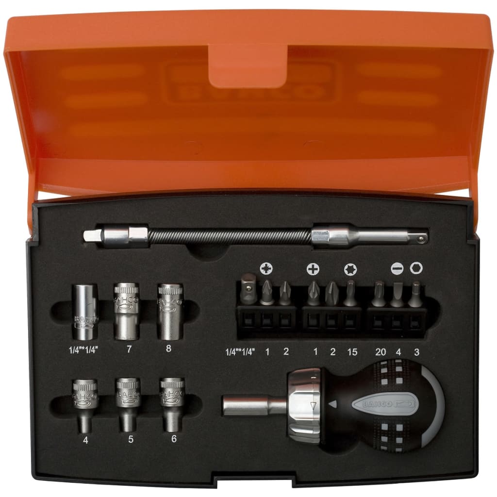 VidaXL - BAHCO Ratelschroevendraaierset 808050S-18 VidaXL - BAHCO Ratelschroevendraaierset 808050S-18