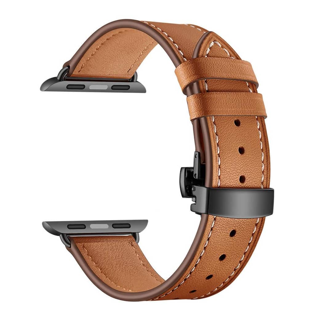 INF Armband Till Apple Watch I Äkta Läder 42 Mm - Brun