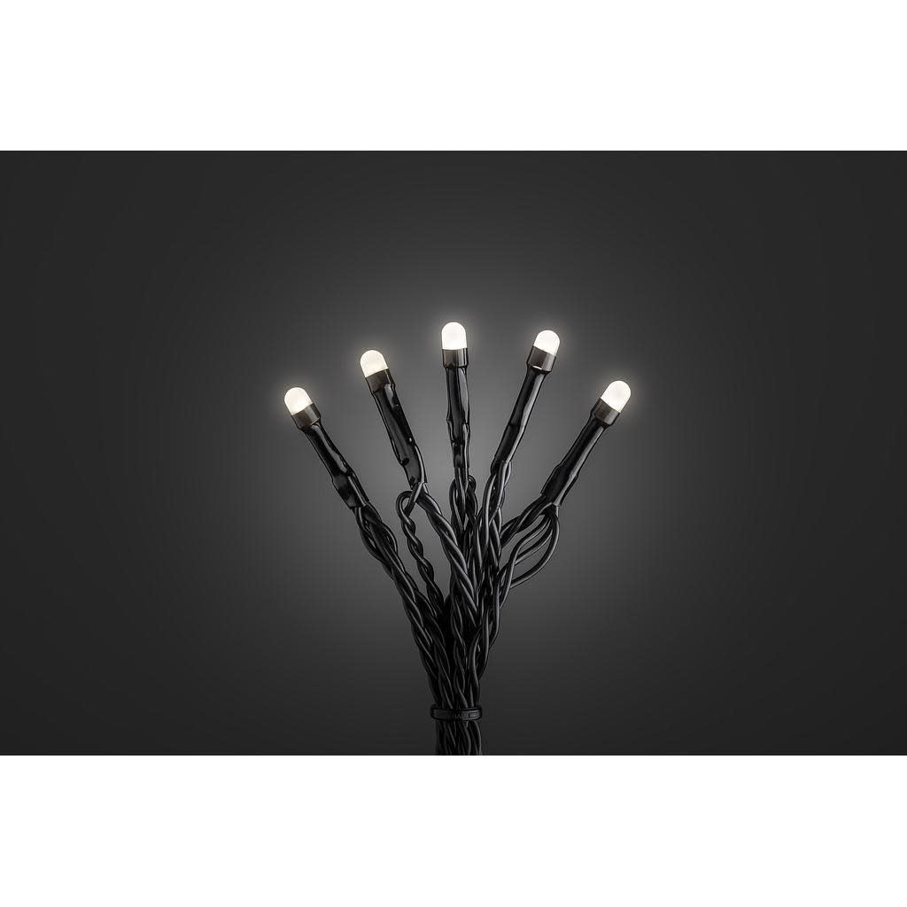 Micro LED lichtsnoer zwart met 120 warm witte lampen