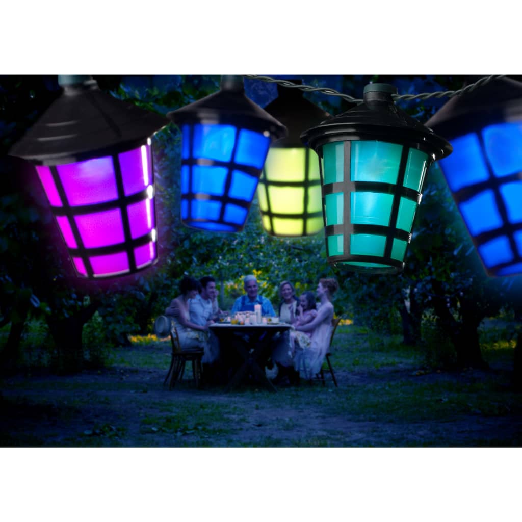 KONSTSMIDE Ensemble de lanternes avec 20 ampoules Multicolore
