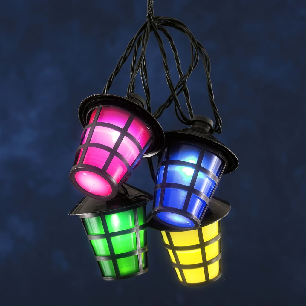 Afbeelding LED feestverlichting met gekleurde lampionnen - 19.75 meter - 40 lampen door Vidaxl.nl