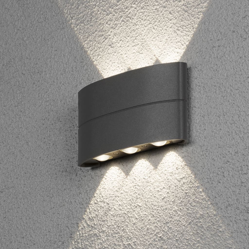 

KONSTSMIDE Wandlamp Chieri LED 6x1,2 W antraciet