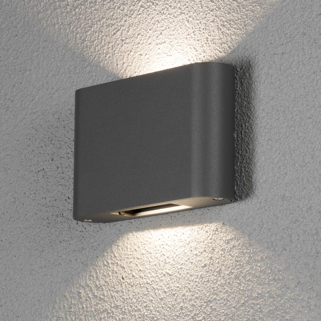 KONSTSMIDE LED-væglampe Chieri 2x6W antracitgrå