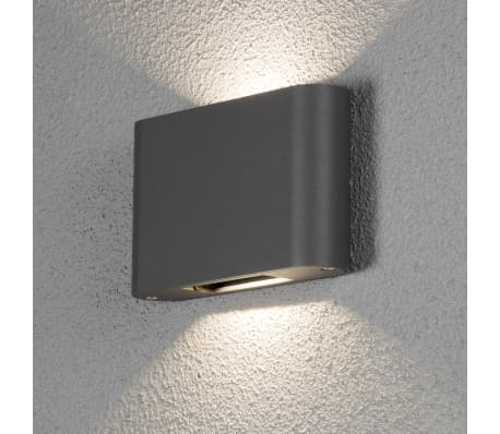 KONSTSMIDE LED nástenné svietidlo Chieri 2x6 W antracitové
