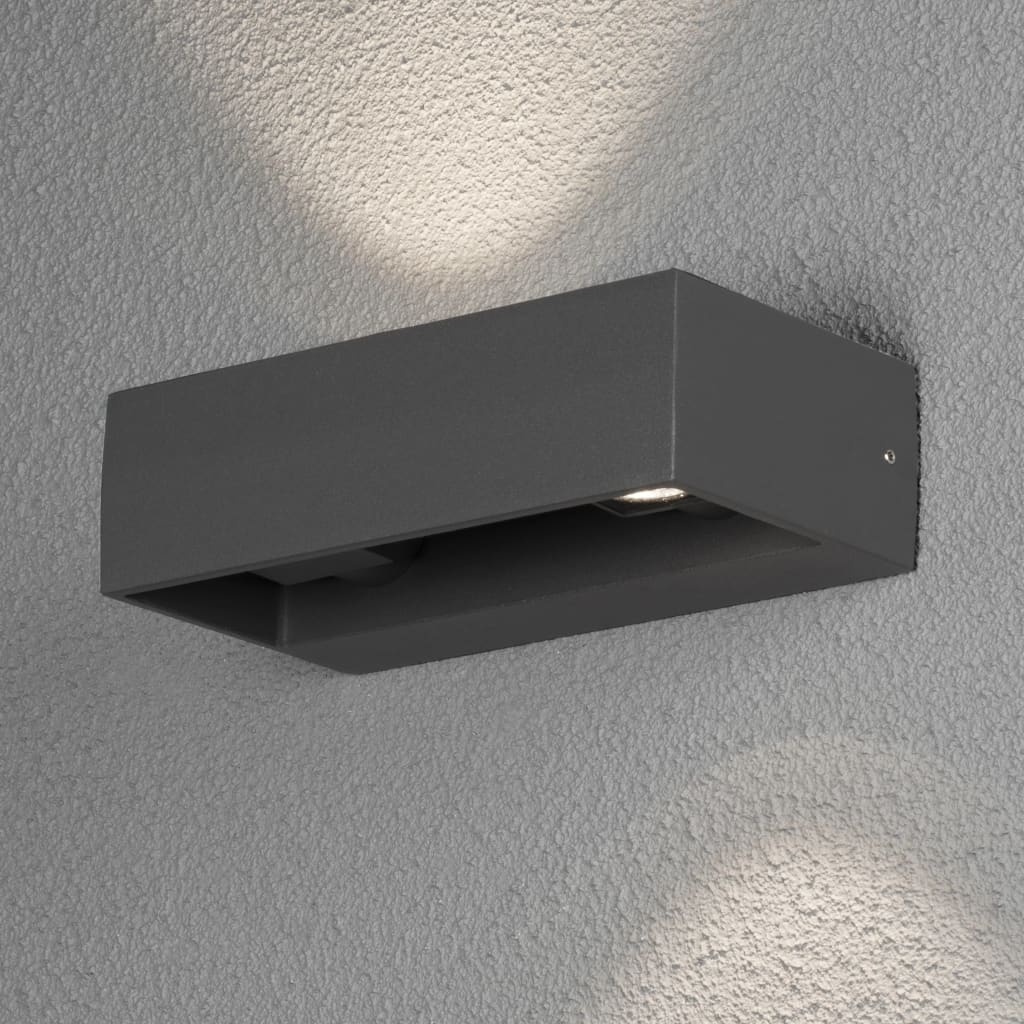

KONSTSMIDE Wandlamp Monza LED 2x6 W donkergrijs