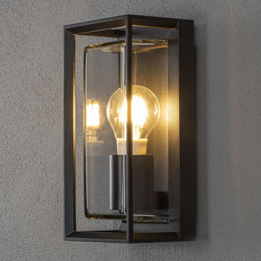 

KONSTSMIDE Wandlamp Brindisi glas matzwart