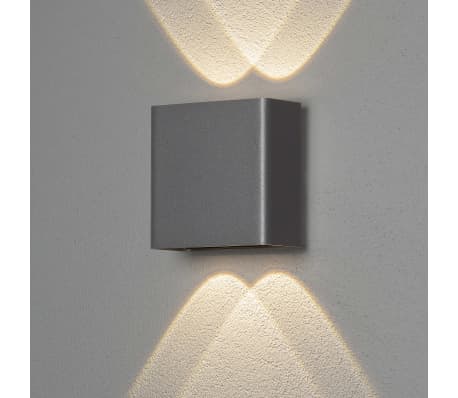 KONSTSMIDE Lámpara LED de pared Chieri gris antracita 1x4W