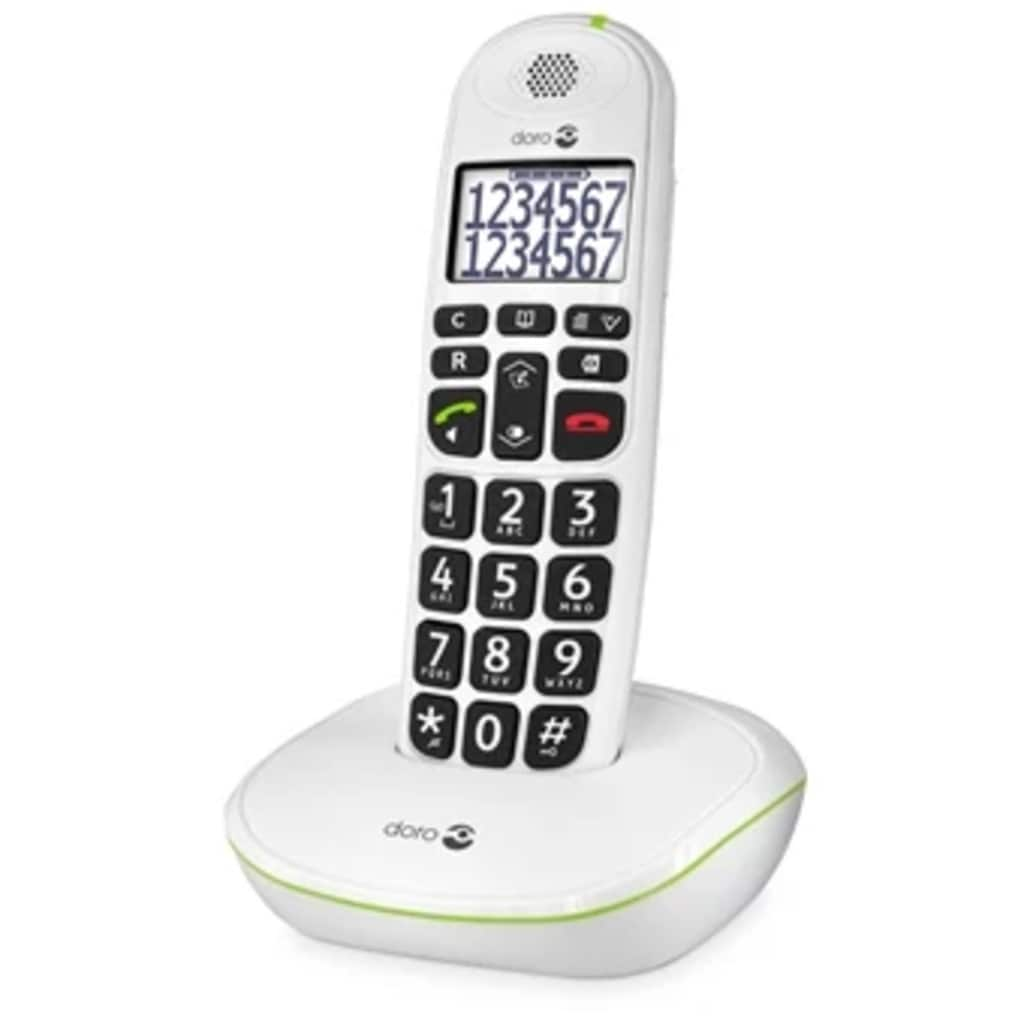 Afbeelding Doro DECT seniorentelefoon PE-110 met extra grote toetsen - wit door Vidaxl.nl