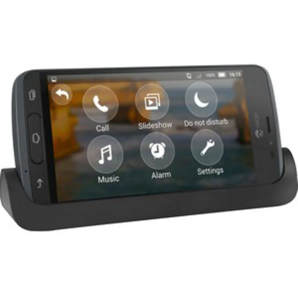 Doro 8040 smartphone - Zwart + Gratis Flipcover twv. € 29,95