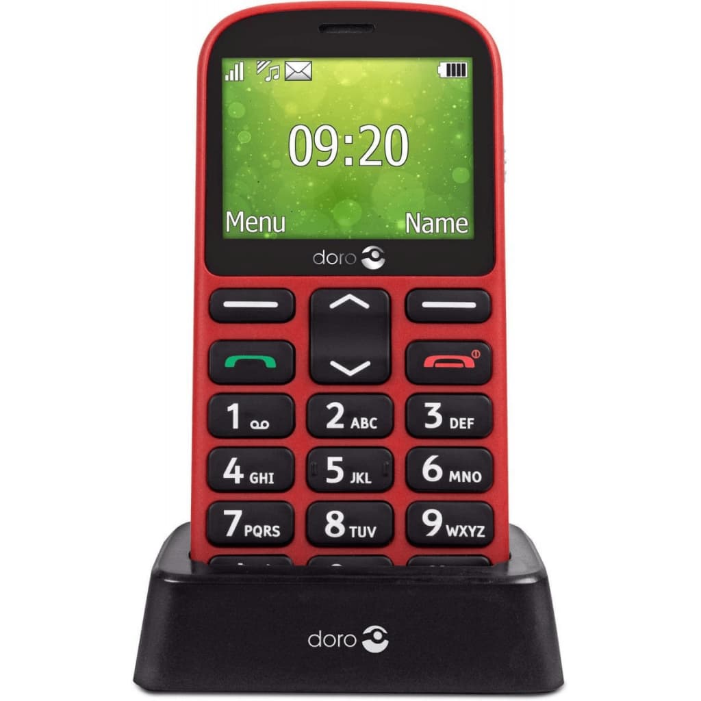 Doro 1361 RD GSM Mobiele Telefoon Rood/Zwart