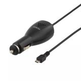 DELTACO billaddare, 1A, 1x USB Micro B, 12-24V DC input, svart