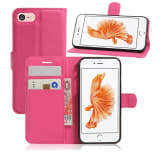 iPhone 8 - Pelle portafoglio Astuccio - Buio rosa