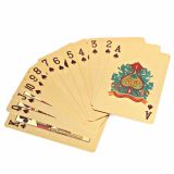 Jugando a las cartas con diseño de oro.