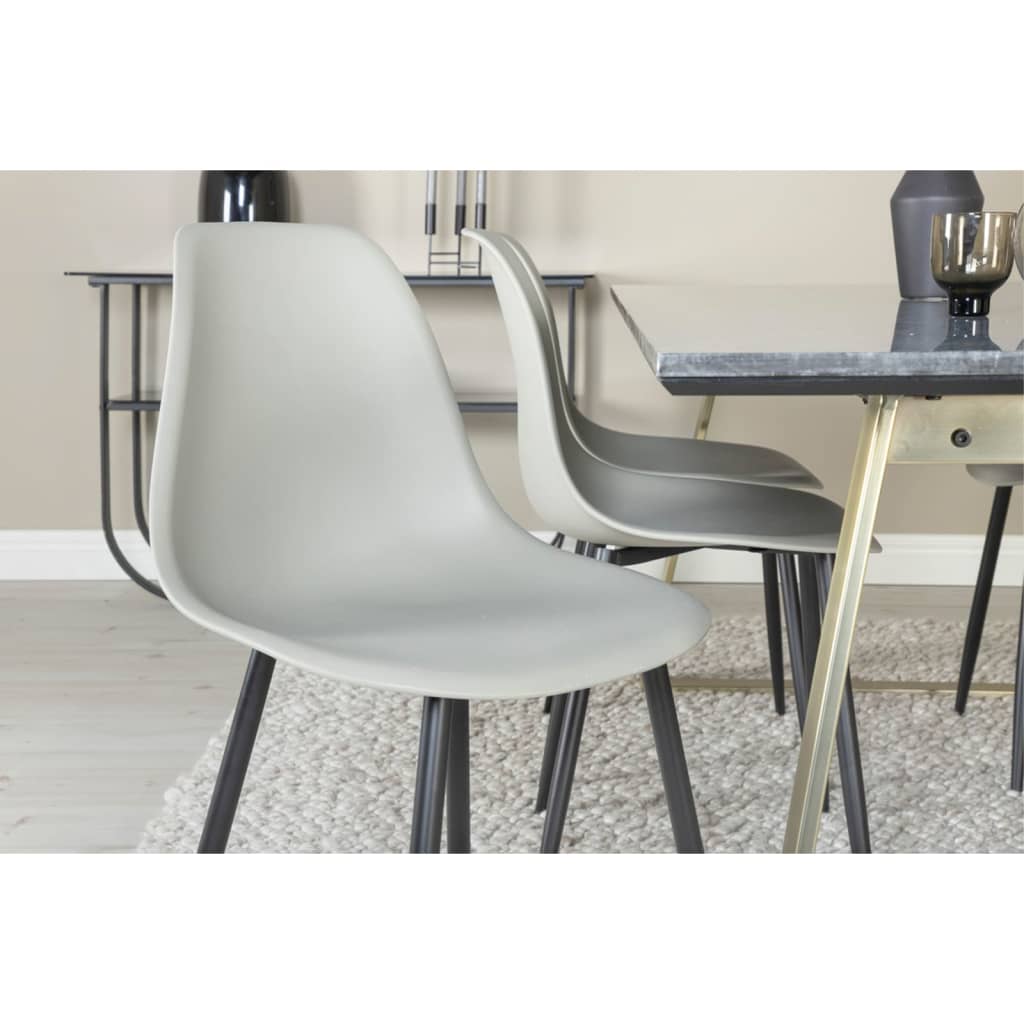 Venture Home Dining Chairs 2 pcs Polar Plastic Grey and Black