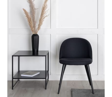 Venture Home Jedálenské stoličky 2 ks Velvet polyester čierne