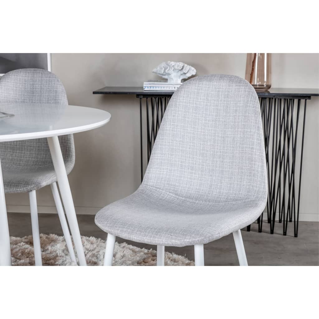 Venture Home Dining Chairs 2 pcs Polar Polyester Grey and White