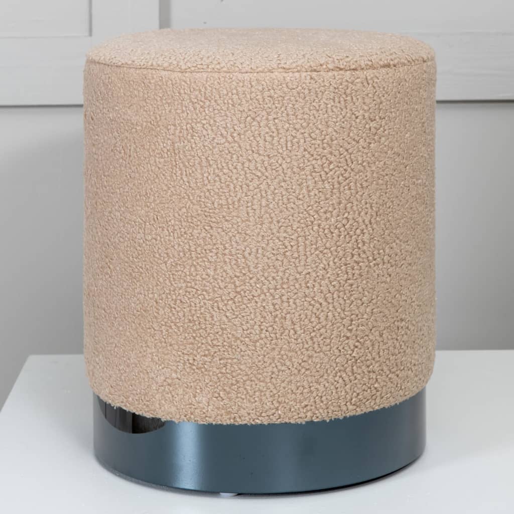 Alternativ bild 2 för Venture Home Sittpuff Benji 35x35x42,5 cm teddy beige och svart