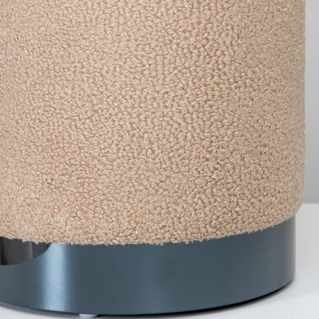 Alternativ bild 1 för Venture Home Sittpuff Benji 35x35x42,5 cm teddy beige och svart