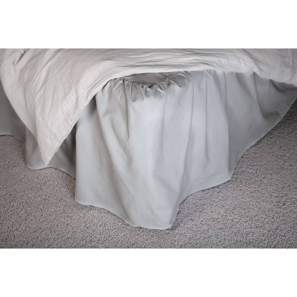 Venture Home Bedskirt Pixy 200×120 cm Cotton Light Grey