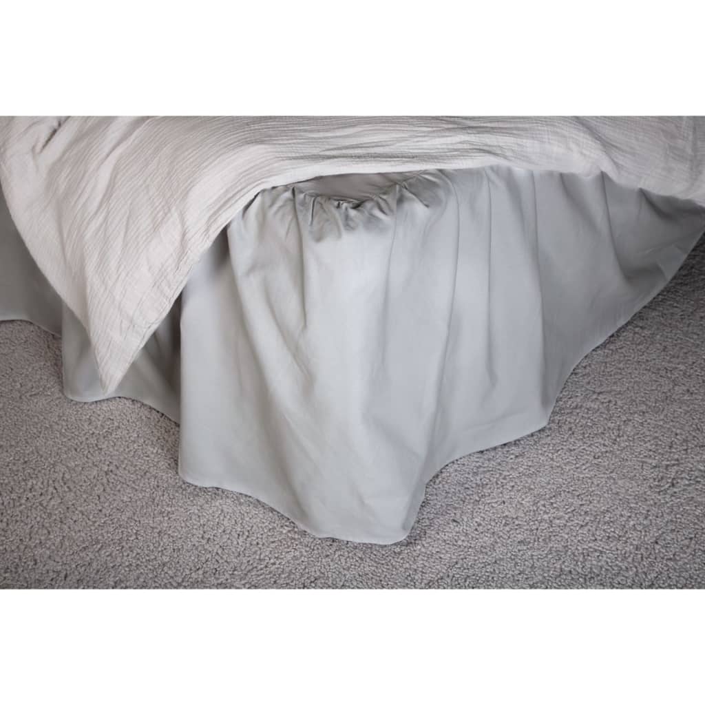 Venture Home Bedskirt Pixy 200×180 cm Cotton Light Grey