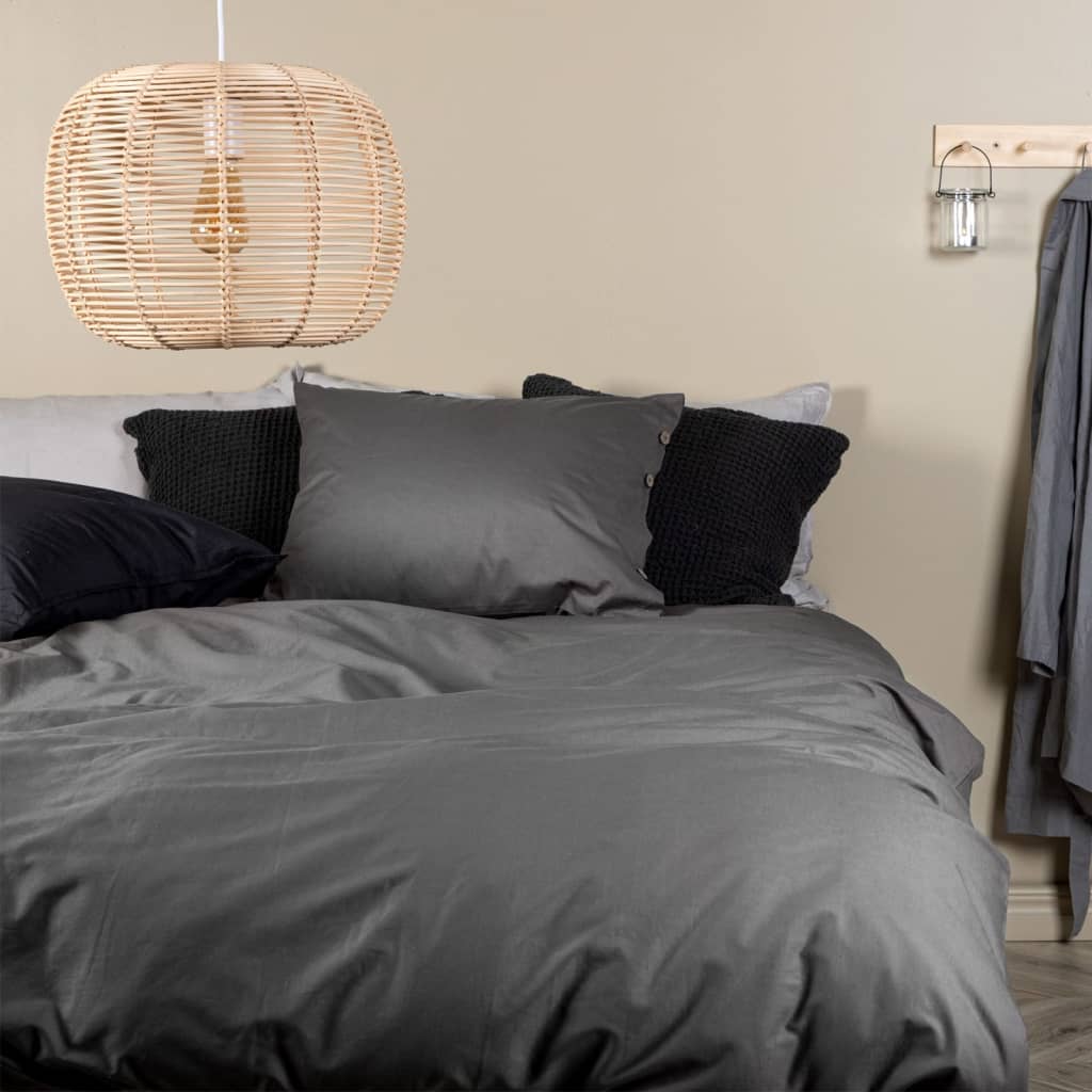 Venture Home Bettwäsche-Set Joar 200x 150 cm Baumwolle Dunkelgrau