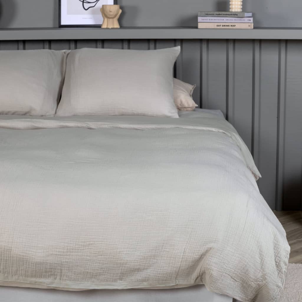 Venture Home Bed Set Mila 220×240 cm Cotton Light Grey