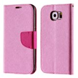 Samsung Galaxy S6 Rosa Plånboksfodral