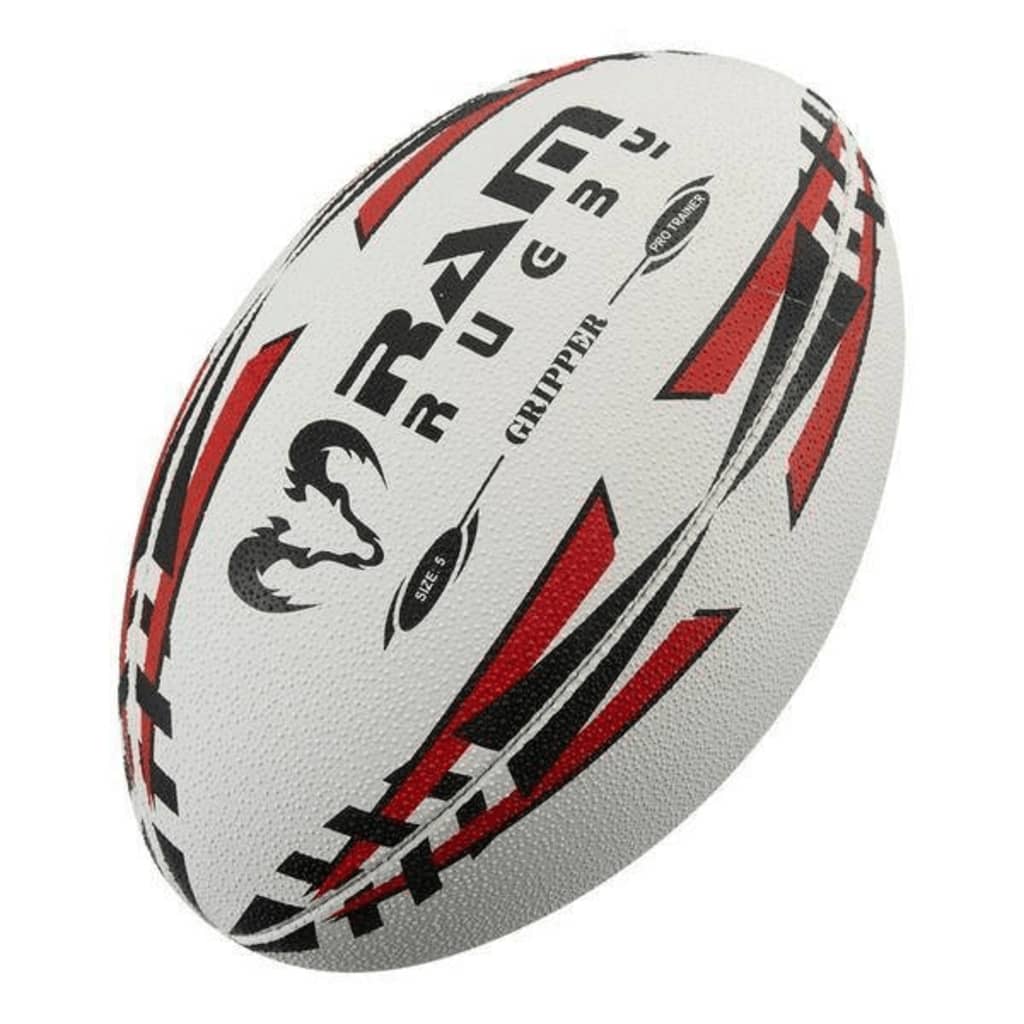 Ubergames Gripper Pro Training Rugbybal van topmerk RAM --Maat 4, Rood