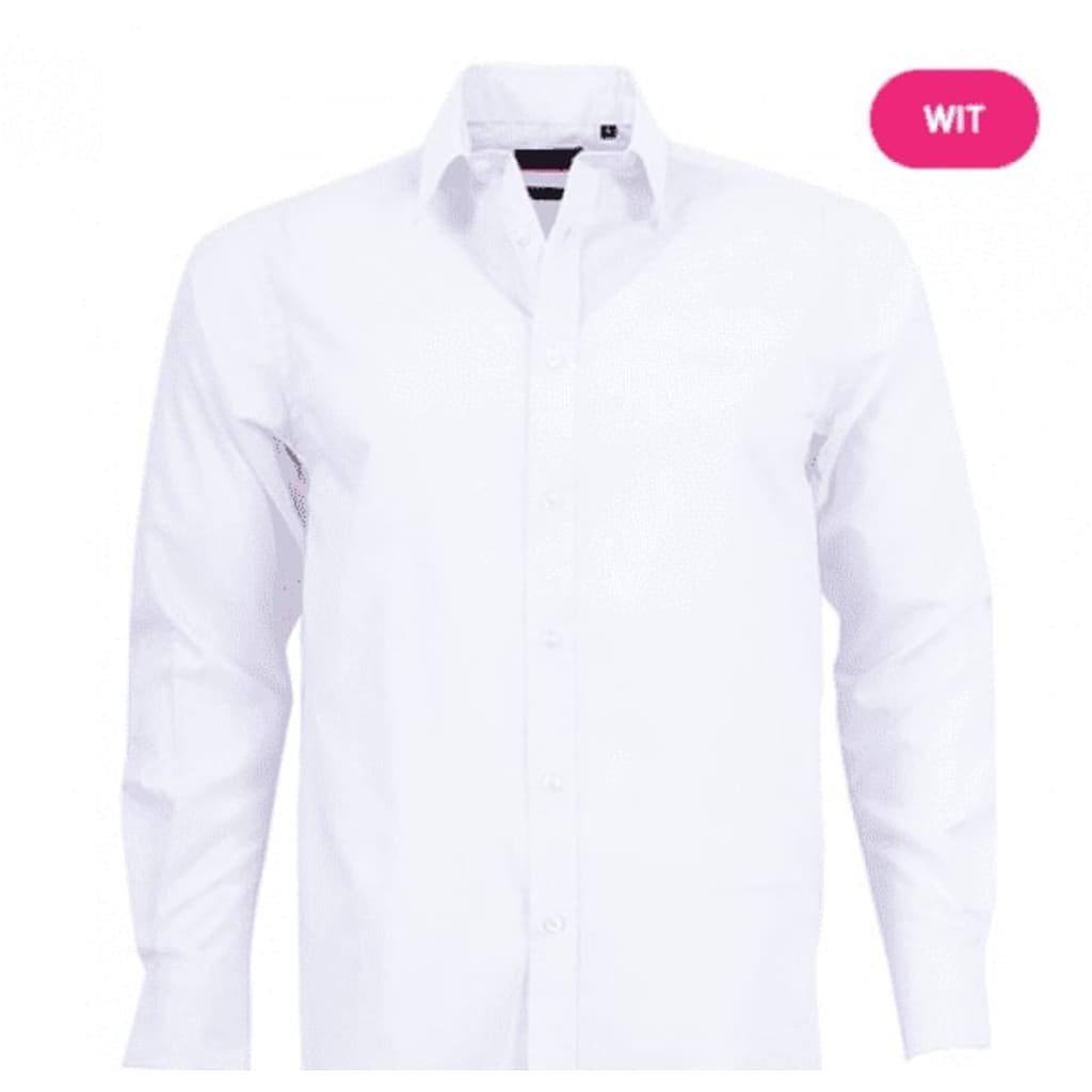 Pierre Cardin Overhemd - White Black Geo - Maat L