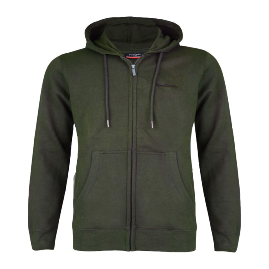 Pierre Cardin Full Zip Hoody Sweaters - Army Green S