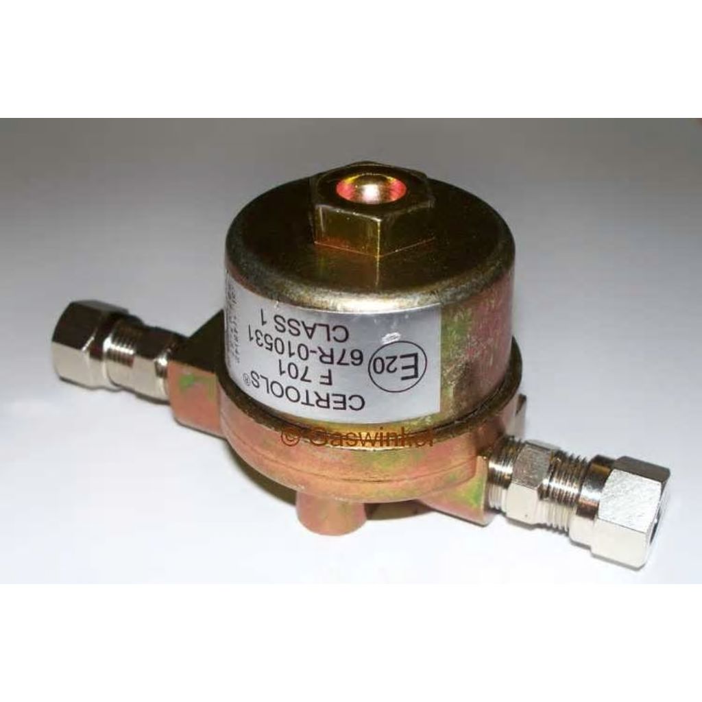 Broilfire Gasfilter met 2 x 12 mm knel koppeling