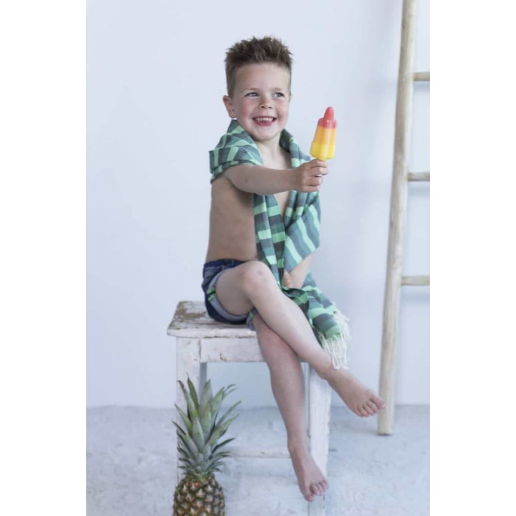 Call It Fouta Nieuw Kids Hamamdoek Multi Green Van call it fouta kopen in de aanbieding