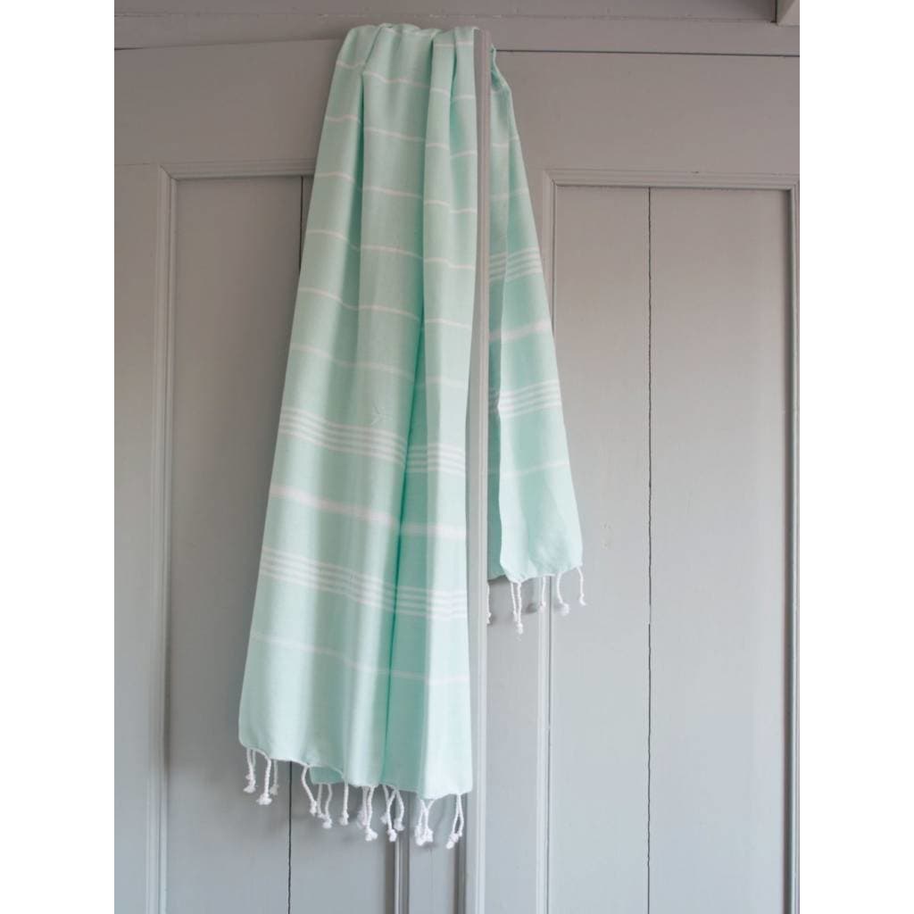 Ottomania Nieuw Hamam Handdoek Mint Met Witte Strepen 100X50Cm Van ottomania kopen in de aanbieding