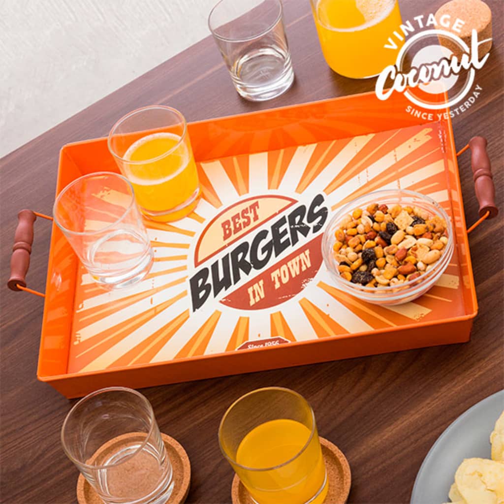 Onbekend Vintage Food Metalen Dienblad huismerk kopen in de aanbieding