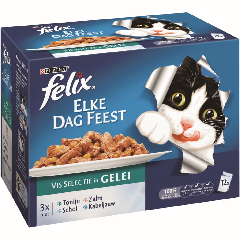 Afbeelding Felix - Elke dag feest - Vis (12x100gr) door Vidaxl.nl