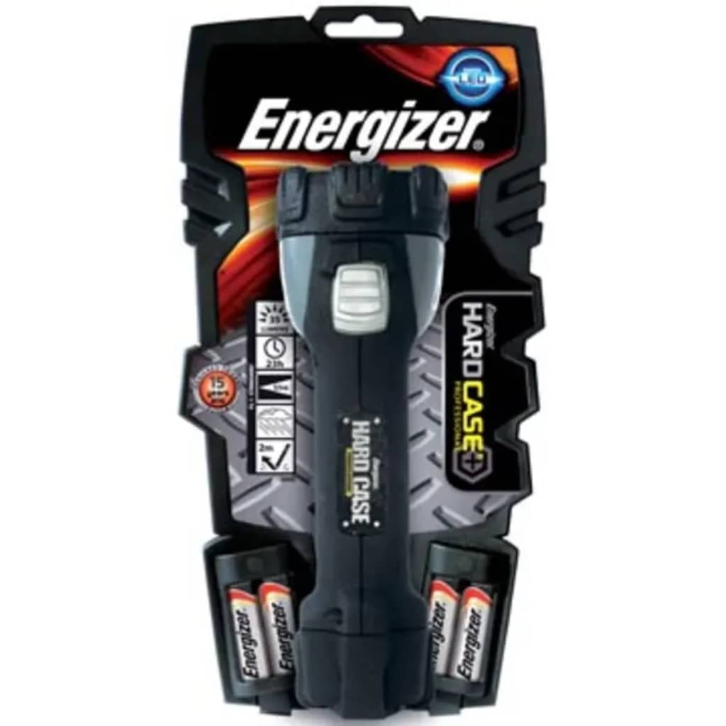 Energizer zaklamp Hard Case, inclusief 4 AA batterijen, op blister