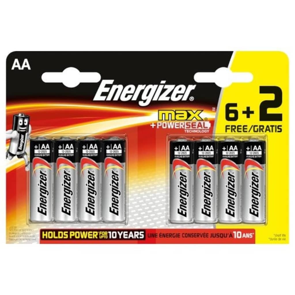 Energizer batterijen Max LR03 AAA 6+2 stuks