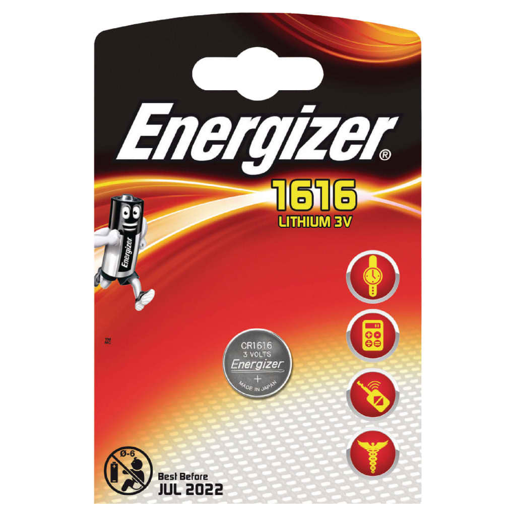 Energizer EN-E300163700 Lithium Knoopcel Batterij Cr1616 3 V 1-blister