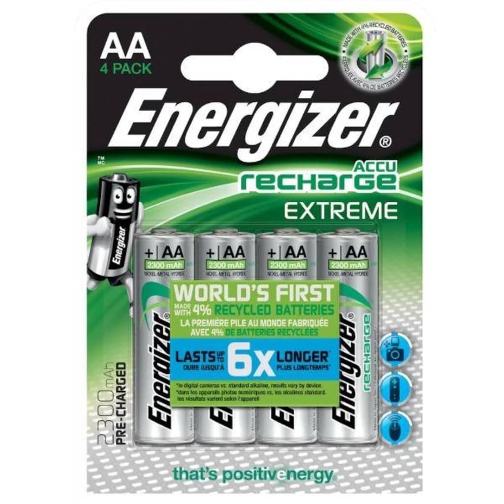 Energizer Oplaadbare NiMH Batterij AA 1.2 V Extreme 2300 mAh 4-Blister