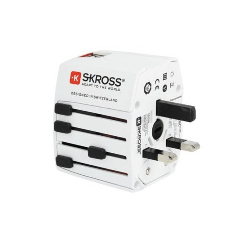 Afbeelding Skross SKR1302930 Reisadapter Wereld Muv Usb Ongeaard door Vidaxl.nl